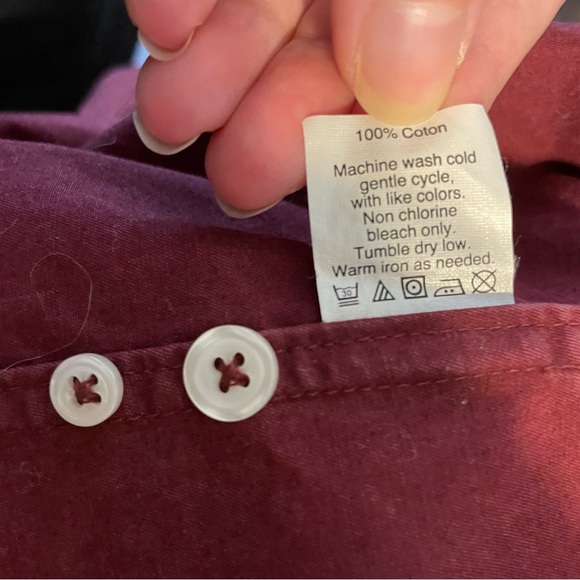 J Crew Maroon Burgundy Slim Fit Button Down Shirt - S - Picture 8 of 10